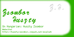 zsombor huszty business card